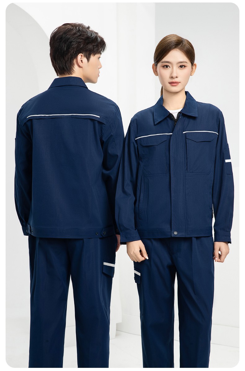 DM242X 夏季长袖工作服男套装耐磨工厂车间厂服建筑施工劳保服汽修服定制(图21)
