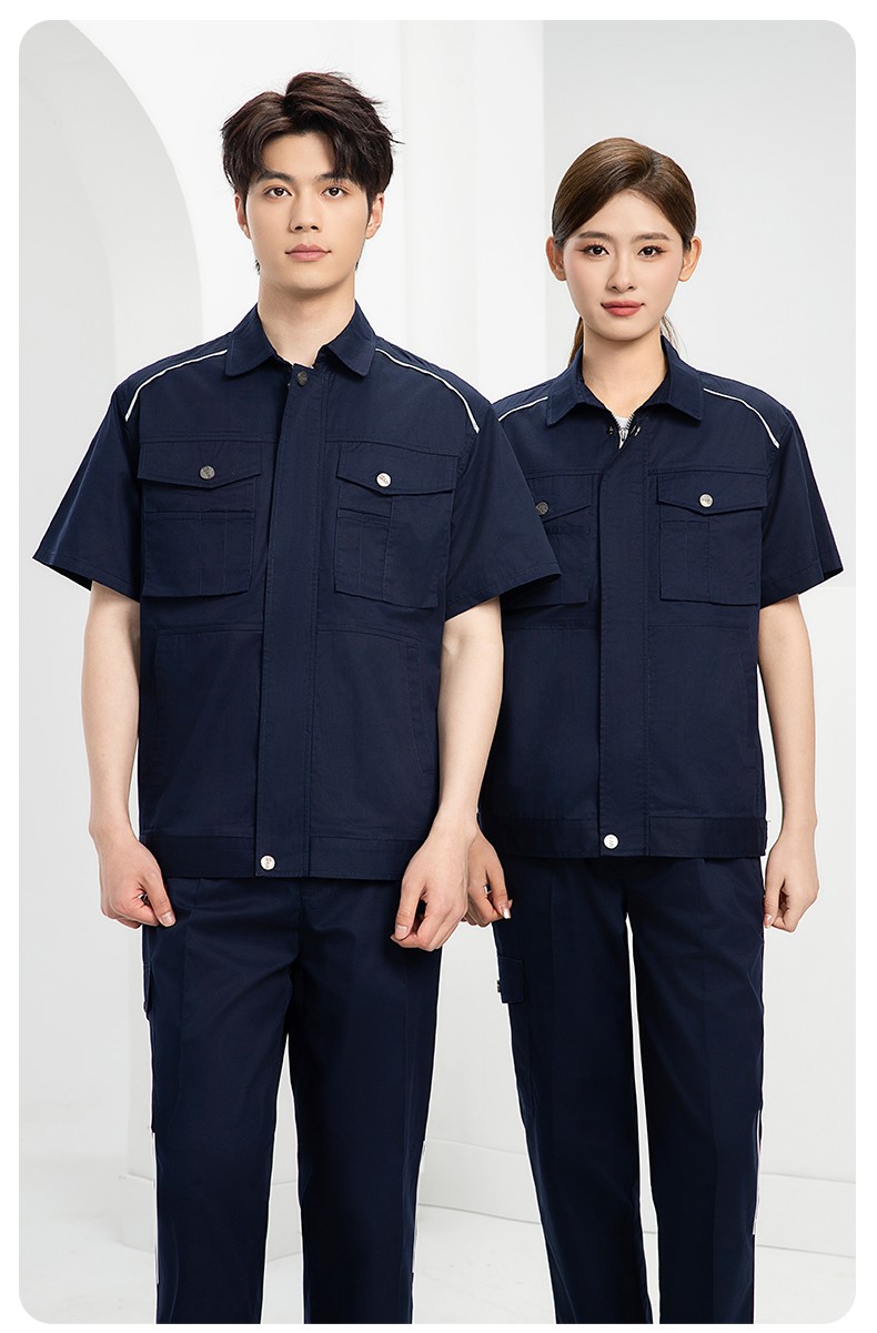 DM2315X 夏季工作服长袖透气吸湿排汗薄款套装劳保服建筑工程服上衣定制(图13)