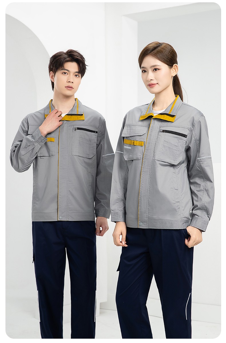 DM2316D 夏季工作服男短袖薄款套装耐磨透气劳保服上衣汽修服工厂工装定制(图22)