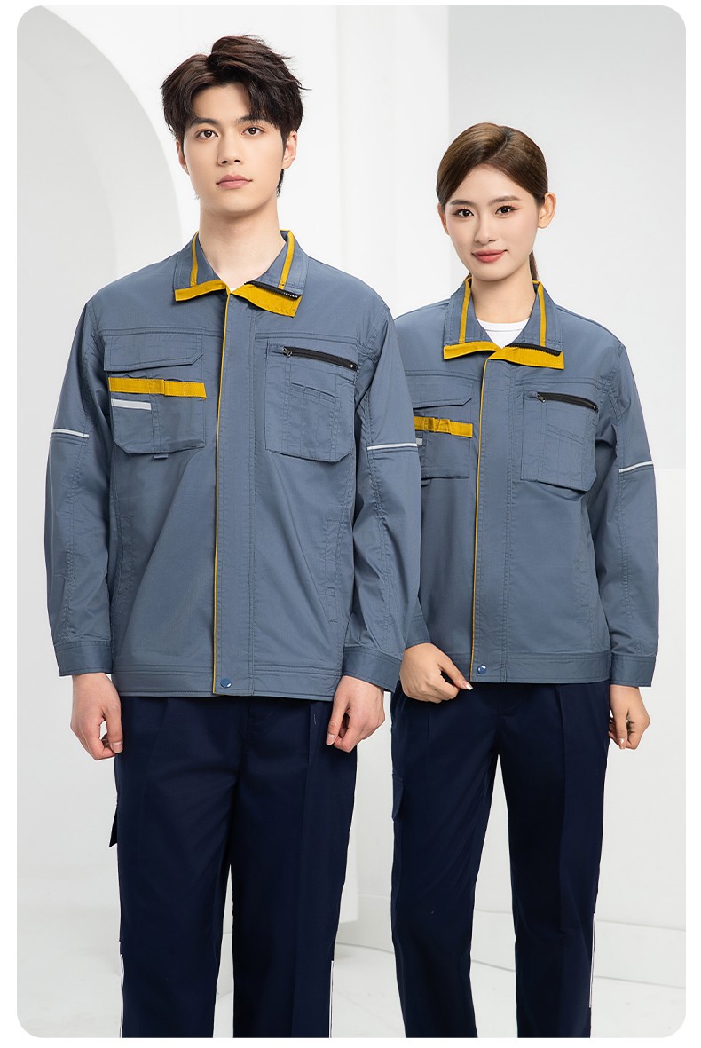 DM2316D 夏季工作服男短袖薄款套装耐磨透气劳保服上衣汽修服工厂工装定制(图23)