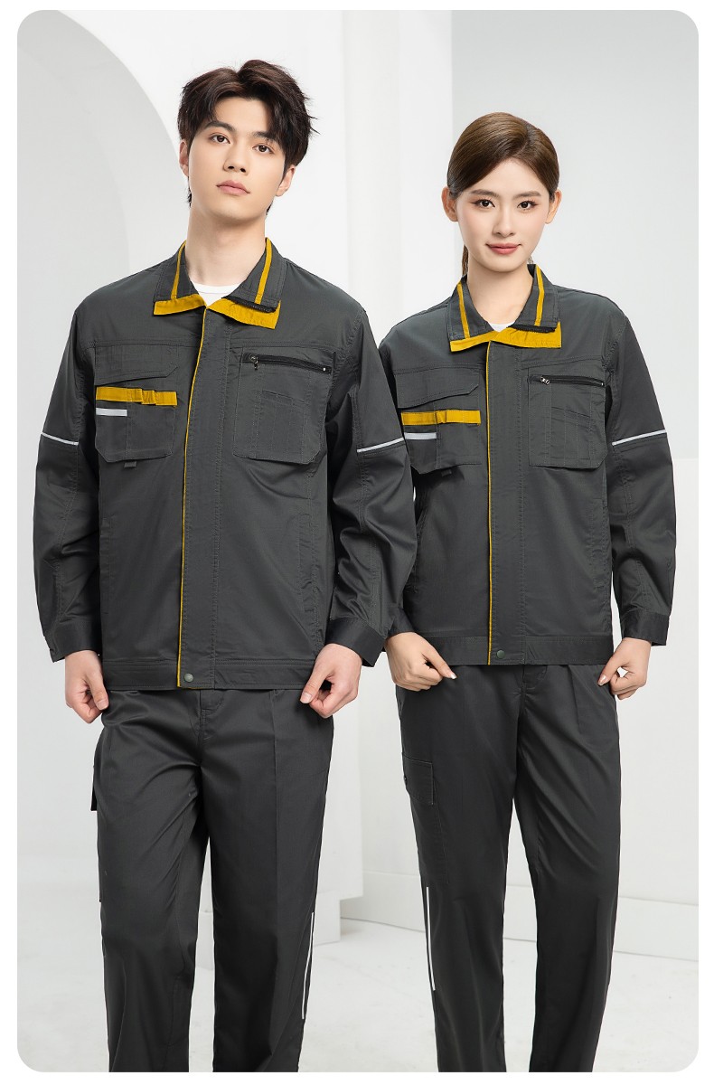 DM2316D 夏季工作服男短袖薄款套装耐磨透气劳保服上衣汽修服工厂工装定制(图25)
