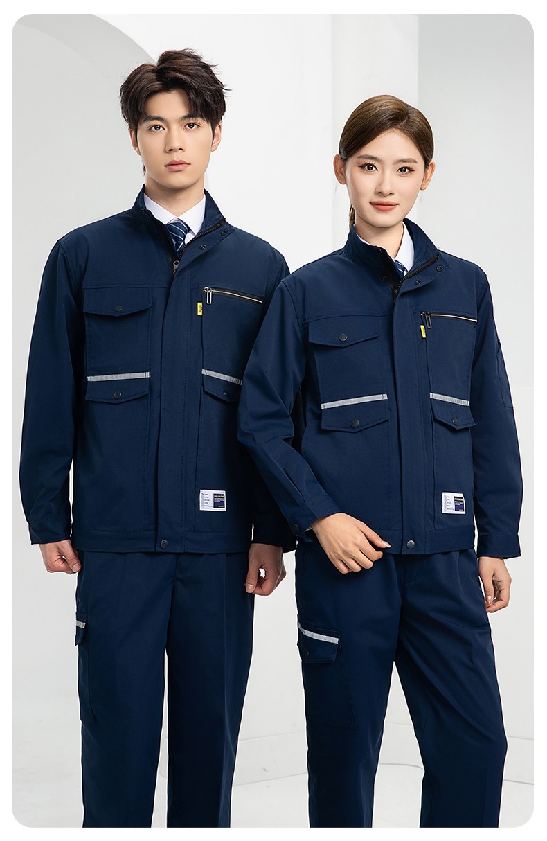 DM2311 海源春秋工作服耐磨劳保上衣工装套装车间工地工厂服劳保服印字(图15)