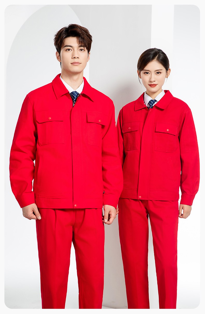 RD-8035 海源秋冬工作服定制男加厚纯棉耐磨汽修服工厂车间电焊双层劳保服(图14)