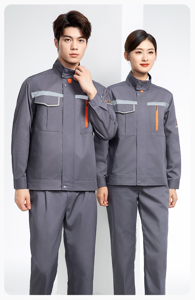 DM8038 批发工作服套装男耐磨长袖反光条厂服车间汽修企业工地工装劳保服(图16)