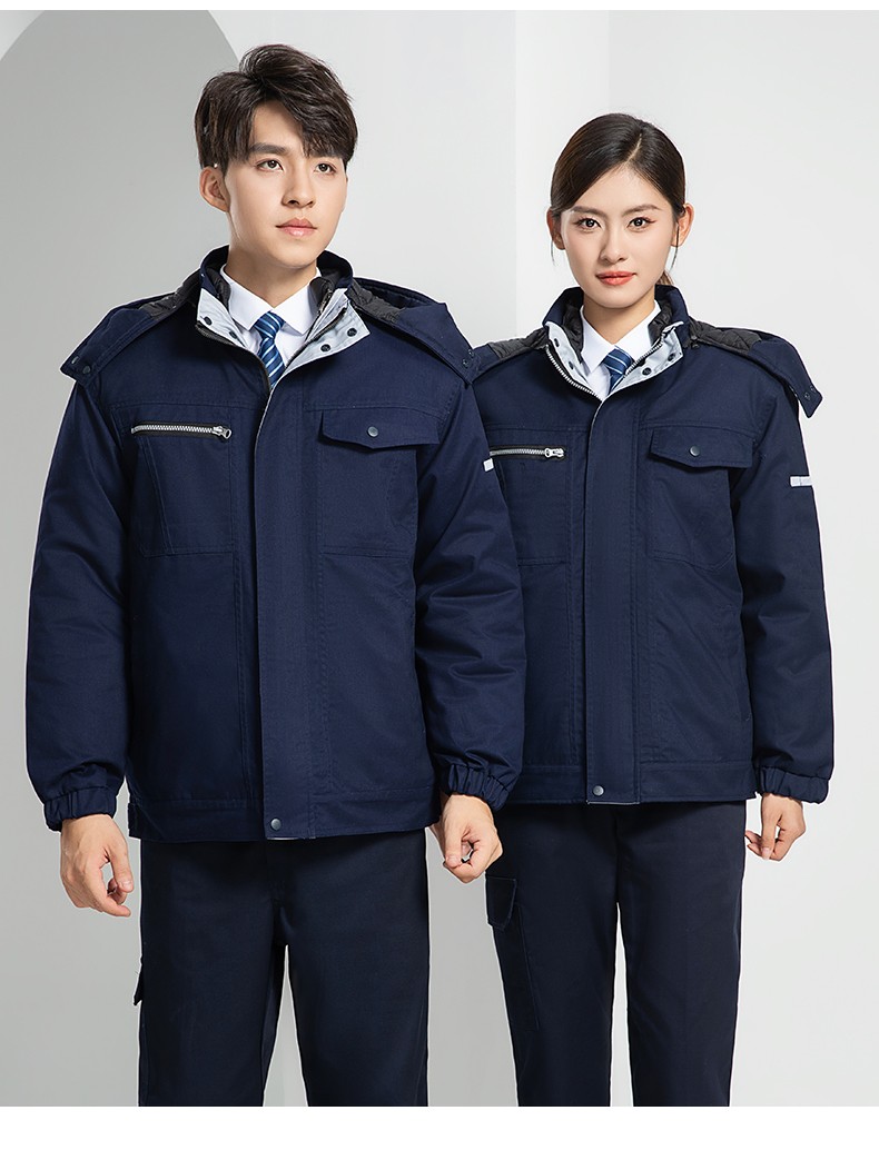 LW-8869 冬季工作服棉服定制工厂车间户外男保温反光条保暖棉袄棉衣工作服(图24)